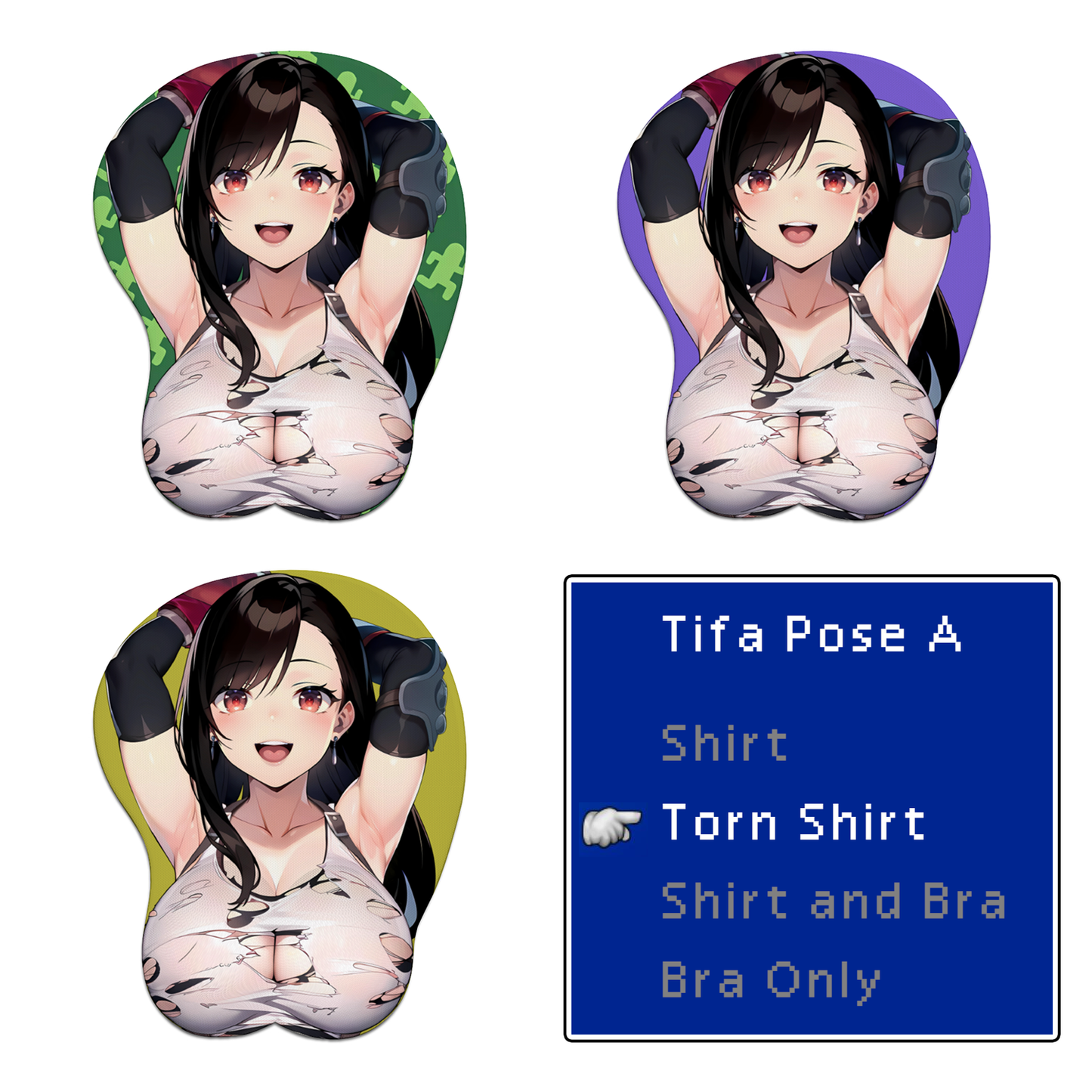 Tifa Lockheart - Pose A Inspired | Final Fantasy VII 3D Oppai Mousepad