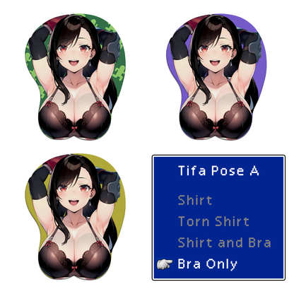 Tifa Lockheart - Pose A Inspired | Final Fantasy VII 3D Oppai Mousepad