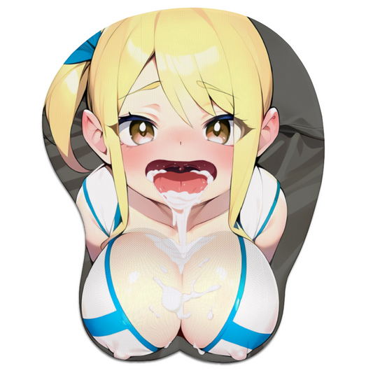 Lucy Inspired Begging | Fairy Tail Inspired Oppai 3D Mouse Pad