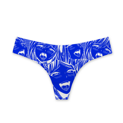 Ahego Blue Thong Panties Underwear