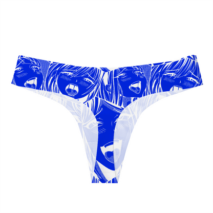 Ahego Blue Thong Panties Underwear