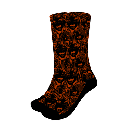 Ahegao Mid-calf Polyester Thick Socks